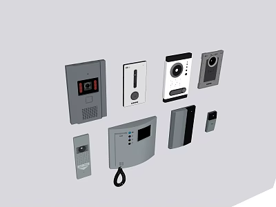 Various Doorbell Styles With Modern Design And Wireless Functional Features 3d model