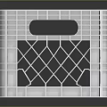 Efficient Durable White Plastic Storage Crate With Grid Design And Handles