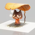 Modern game character cartoon cat animation cat 3d model