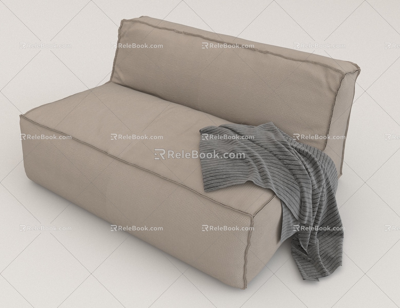 Fabric Lazy Sofa Single Sofa 3d model