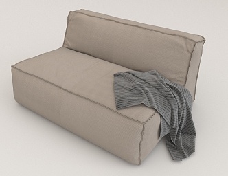 Fabric Lazy Sofa Single Sofa 3d model