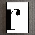 Framed Abstract Black Curved Design Element With Minimalist White Background
