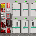 Essential Fire Safety Equipment Collection Featuring Extinguishers Hydrants Doors And Emergency Signs