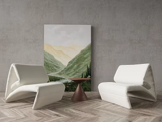 Modern leisure sofa combination single chair 3d model