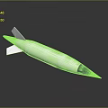 Modern Weapon Missile With White Body Black Tip And Red End Streamlined Design