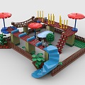 LEGO toy blocks playground amusement park 3d model