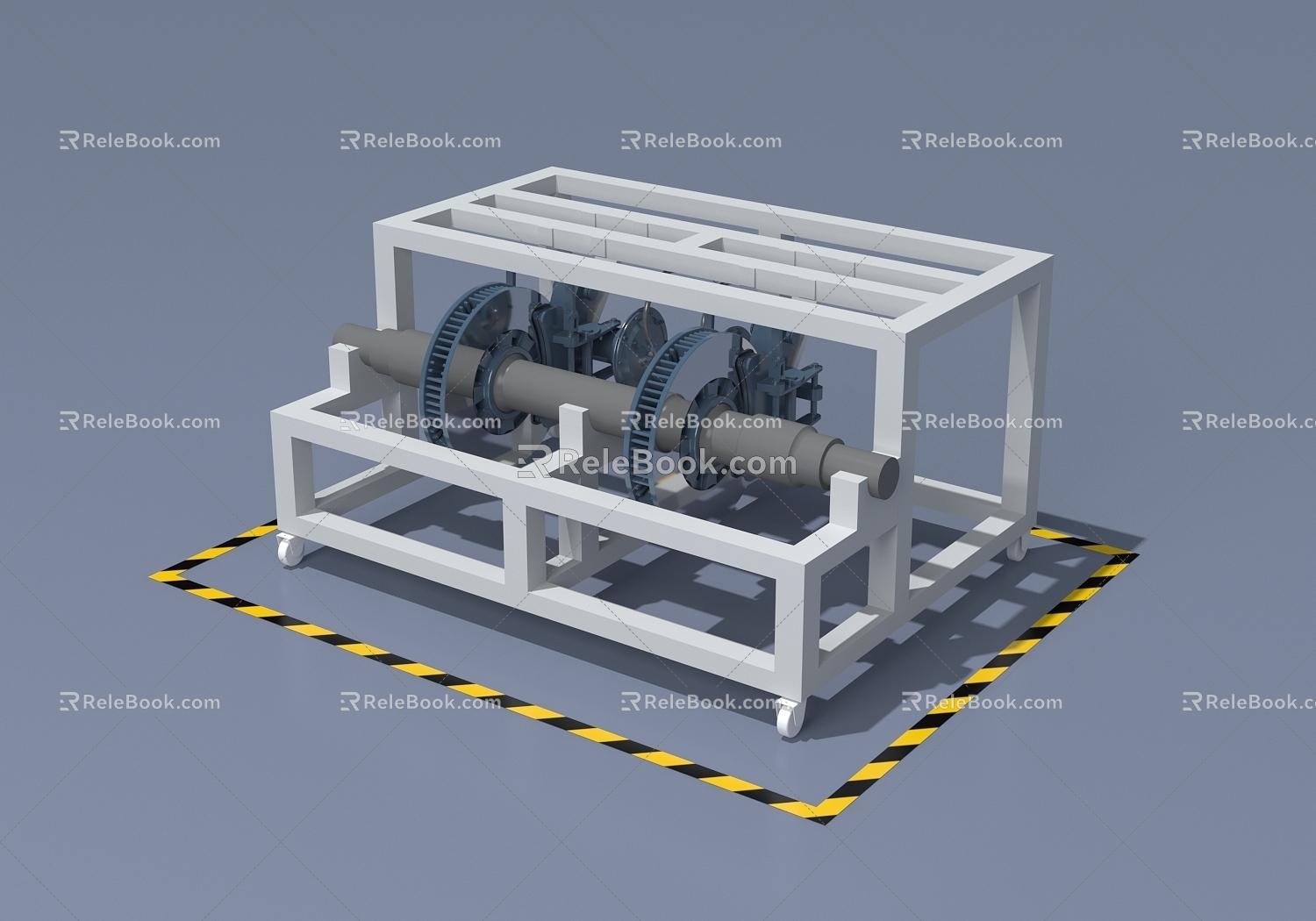 High-speed rail wheelset 3d model