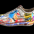 Colorful Graffiti Sneakers With Street Art Design And Hand Painted Details