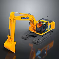 Heavy Duty Yellow KOMATSU Crawler Excavator Industrial Construction Machinery With Large Bucket