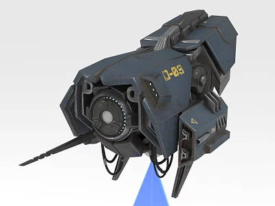 Fire Fighting Equipment Dark Blue Model D36 With Industrial Mechanical Jet Structure 3d model