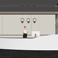 Modern Front Desk Company Front Desk 3d model