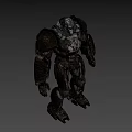 Game Movie Character Armored Robotic Figure With Mechanical Armor And Powerful Build
