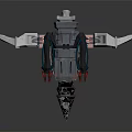 Futuristic Spaceship Featuring Advanced Aerodynamic Wings Metallic Red Accents And Sleek Structure For Cosmic Travel