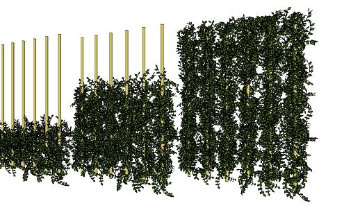 Modern Green Wall 3d model