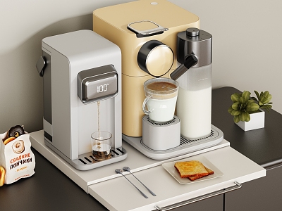 Pull coffee machine capsule holder 3d model