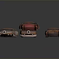Vintage Rusty Car Models With Red Brown Worn Exterior And Metallic Texture