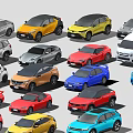 Diverse Collection of Various Colored Cars with Different Styles and Models