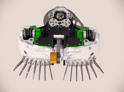 Intelligent robot competitive robot with internal structure 3d model