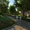 Modern Park Park Landscape 3d model