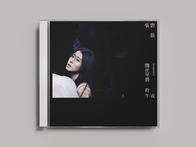 Stylish Compact Disc Cover Design With Female Portrait And Black Background 3d model