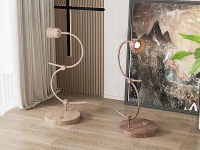 New Chinese style table lamp combination model