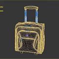 Black Travel Suitcase With Telescopic Handle Smooth Wheels And Zipper Pocket