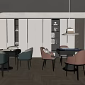 Modern Mahjong Table and Chair Mahjong Table and Chair Combination 3d model