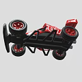 Red And Black Toy Racing Car Model With SPEED Logo And 04 Number