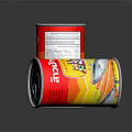 Thai Canned Fish With Cartoon Characters And Colorful Label Design