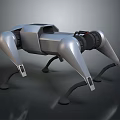 Futuristic Silver Mechanical Robot Dog Featuring Multi Legged Design 3d model