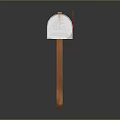 Mailbox mailbox tin mailbox old mailbox items 3d model