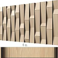 Modern Wooden Geometric Wainscoting Paneling with 6m Length Interior Design