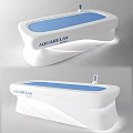 AQUARELAX Modern White And Blue Massage Bed With Sleek Design And Illumination