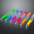 Assorted Colored Retractable Ballpoint Pens With Transparent Body For Daily Use