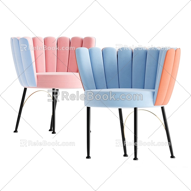 Chair Seat Stool Leisure Chair Single Chair 3d model