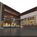 Ancient Emperor Themed Cultural Museum Exhibition With Stone Statue Traditional Mural And Display Cases