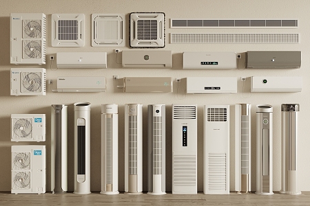 Air conditioning combined vertical air conditioning wall-mounted air conditioning ceiling-mounted central air conditioning air conditioning external air conditioning air conditioning outlet 3d model