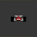 Red Formula 1 Race Car With Number 4 White Rear Wing And Yellow Wheels