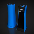 Daily Electrical Appliances Two Blue Modern Tower Air Purifiers With DEMO Label