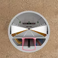 Underground Road Infrastructure Featuring Dual Concrete Tunnels With Traffic Lanes And Warning Strips