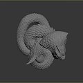snake cobra venomous snake python reptile cold-blooded animal reptile 3d model