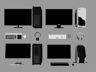modern computer 3d model
