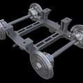 Industrial Equipment Bogie Structure With Metal Frame Wheels And Axles For Rail Vehicles