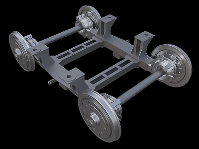 tram bogie frame auto parts 3d model