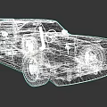 Classic Black And White Retro Sports Car With Streamlined Body And Unique Headlights