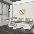 Bright Kids Room Interior Design With Cozy Bed Playful Toys Soft Rug And Circular Cabinets