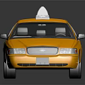 Yellow met TAXI Cab With Roof Sign And Reflective Body Design