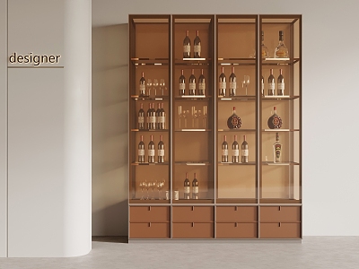 Glass Wine Cabinet model