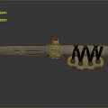 Tactical Metal Weapon With Sharp Knife Blade Knuckle Handle And Red Accent