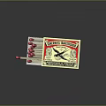 match stick ignition match game item 3d model